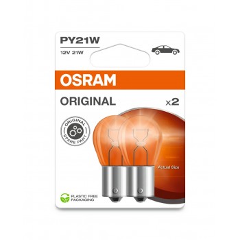 OSRAM ORIGINAL 12V PY21W 21W 12V BAU15S 2 gb