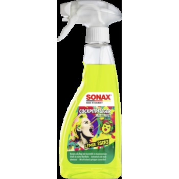SONAX sintētiskais tīrīšanas līdzeklis, cockpit spray matt effect lemon rocks