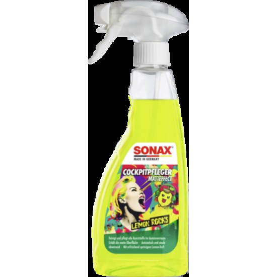 SONAX sintētiskais tīrīšanas līdzeklis, cockpit spray matt effect lemon rocks