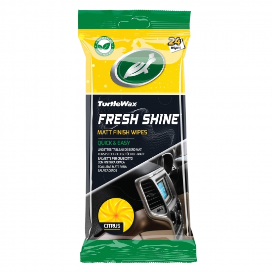 TURTLE WAX paneļa salvetes matētas, fresh shine 24gab.