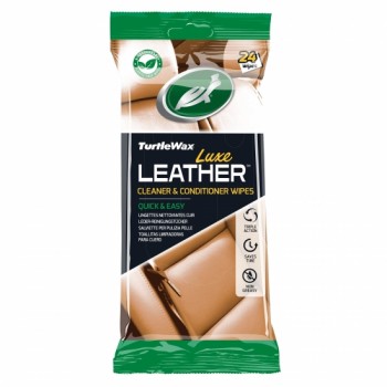 TURTLE WAX ādas tīrīšanas salvetes, luxe leather 24gab.