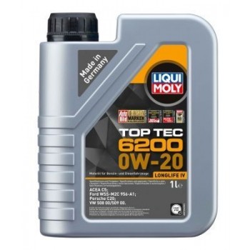 LIQUI-MOLY motoreļļa, top tec 6200 0w20, 1L