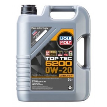 LIQUI-MOLY motoreļļa, top tec 6200 0w20, 5L