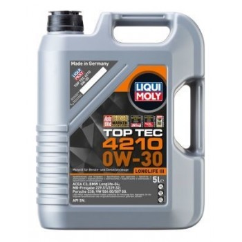 LIQUI-MOLY motoreļļa, top tec 4210 0w30, 5l