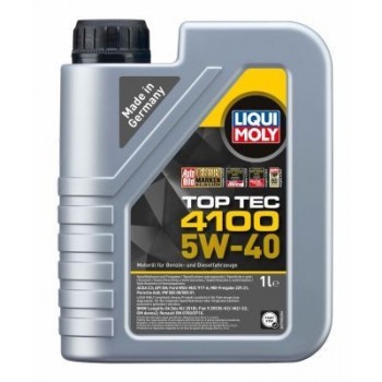 LIQUI-MOLY motoreļļa, top tec 4100 5w40, 1l
