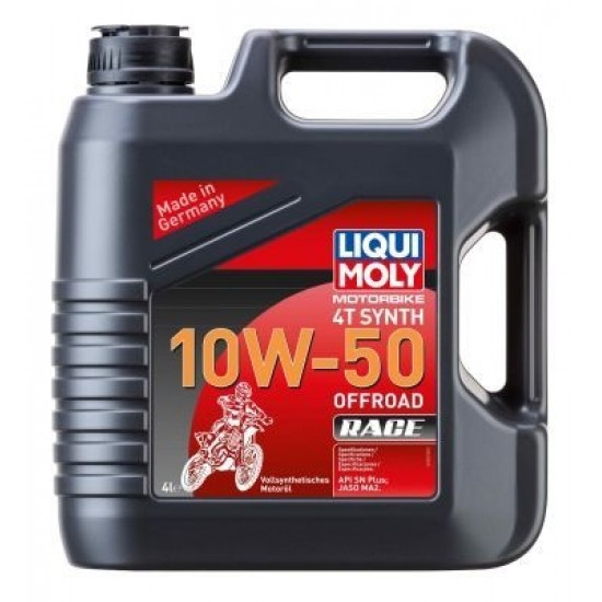 LIQUI-MOLY motoreļļa, motorbike 4t synth 10w50 offroad race, 4l