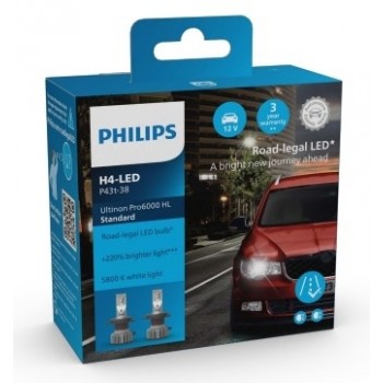 PHILIPS autospuldze H4-LED P43t-38 2gab