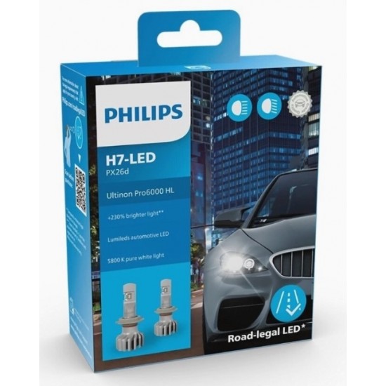 PHILIPS autospuldze H7-LED PX26d 2gab