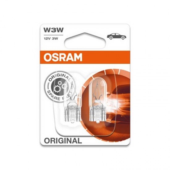 OSRAM Autolampa 12V W3W W2.1x9.5d 1gab