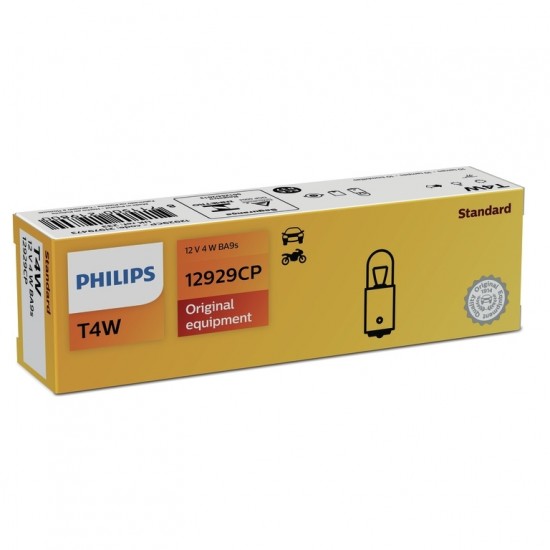 PHILIPS auto spuldze 12V T4W BA9s 1.gab.