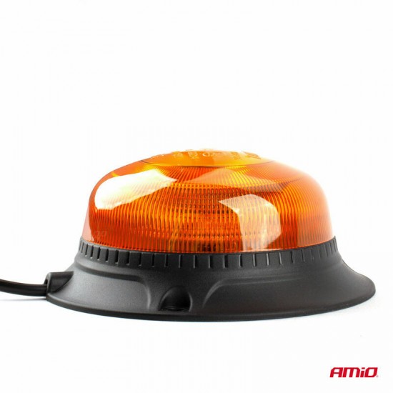 Signālgaisma oranža LED mini, magnētiska, 18 superLED, 12/24V, IP56