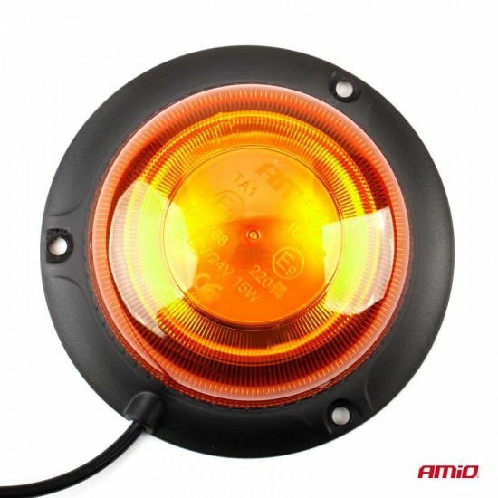 Signālgaisma oranža LED mini, magnētiska, 18 superLED, 12/24V, IP56