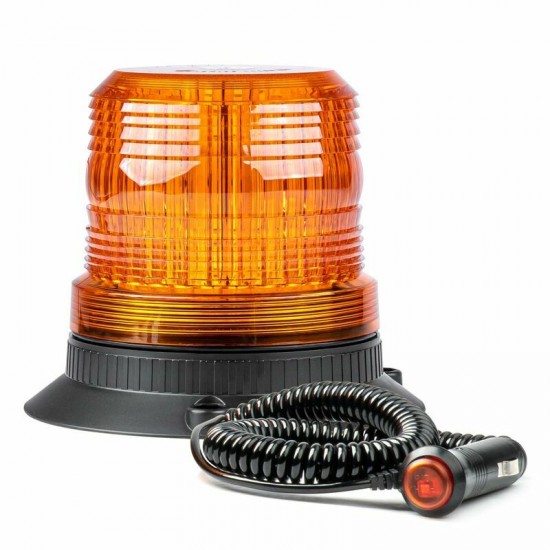 Signālgaisma oranža LED, magnētiska, 80 LED, 12/24V, IP56