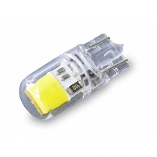 Autospuldze 2 COB LED T10, balta