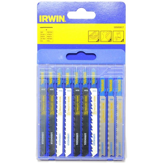 IRWIN figūrzāģu asmeņu komplekts(10 vnt.) IRWIN figūrzāģu asmeņu komplekts(10 vnt.)