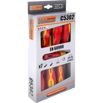 Skrūvgriežu kompl. elek. 6 gab. + testeris Skrūvgriežu kompl. elek. 6 gab. + testeris