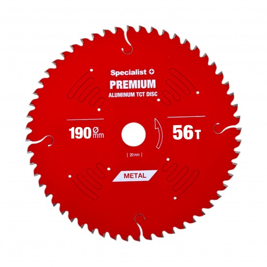 Griešanas disks 190x56Tx30mm, Aluminium PREMIUM, SPECIALIST+