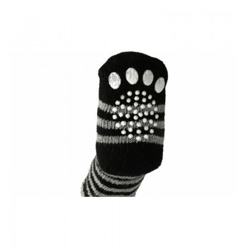Flamingo pretslīdes zeķes suņiem S 45*35mm BLACK/GREY 4 gab.