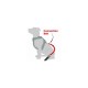 Flamingo auto drošības josta adapteris RUKA SHOCK ABSORBER GREY 43-50cm/15mm