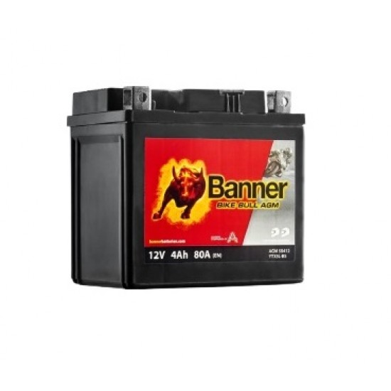 Akum. BANNER Moto AGM 12V 4Ah 55A 114x71x106mm Akum. BANNER Moto AGM 12V 4Ah 55A 114x71x106mm