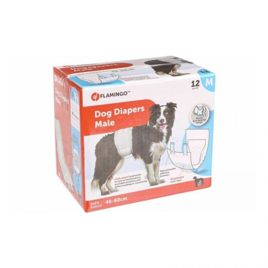 Flamingo autiņbiksītes suņiem For Male M 46-60cm 12gb. Flamingo autiņbiksītes suņiem For Male M 46-60cm 12gb.