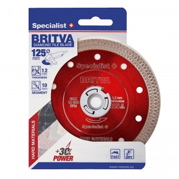 SPECIALIST+ dimanta disks BRITVA, 125 x 1.2 x 22 mm