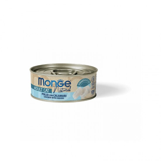 Monge Cat Natural Chicken with Squids 80 g