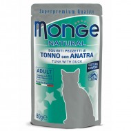 Monge Cat Natural Pouch Adult Tuna Flakes with Duck 80 g
