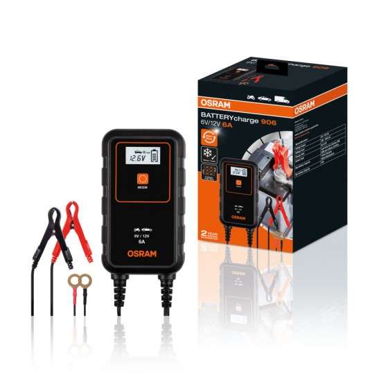 OSRAM BATTERY CHARGE 906 Akumulatora lādētājs 6/12V 6A