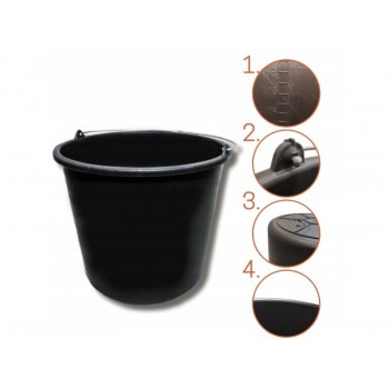 Plastmasas spainis 20 L, melns