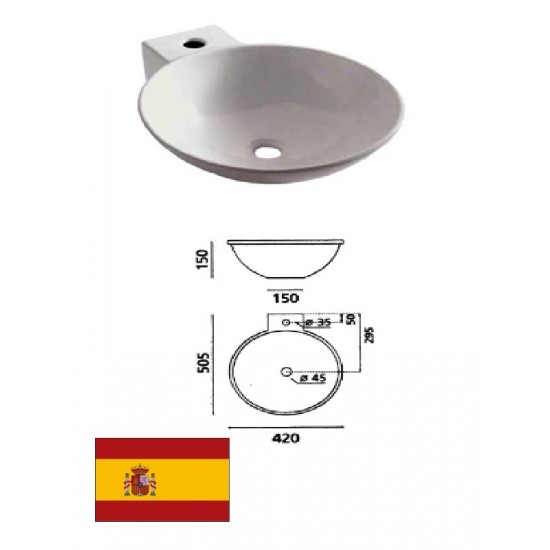 Keramiskā izlietne 50.5x15cm 0028, BAYONA