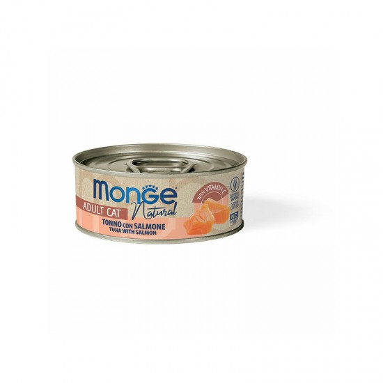 Monge Cat Natural Yellowfin Tuna with Salmon 80 g