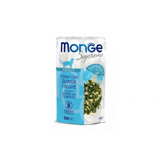 Monge Cat Supreme Pouch Adult Tuna Flakes with Quinoa and Seaweeds 80 g