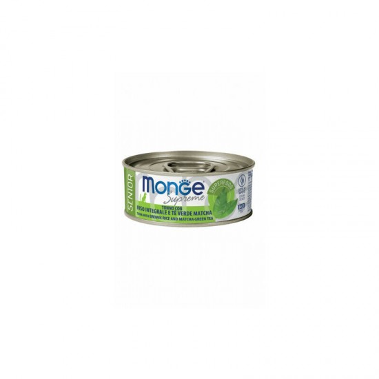 Monge Cat Supreme Senior Tuna Flakes with Brown Rice and Matcha Green Tea 80 g