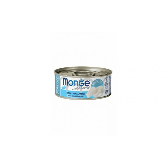 Monge Cat Supreme Sterilised Tuna Flakes with Calamari 80 g