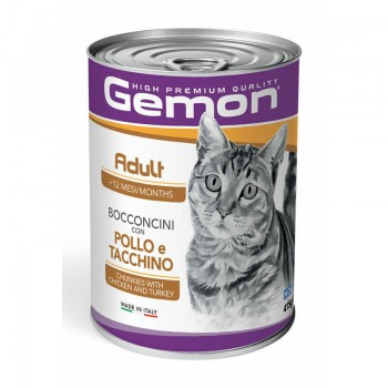 Gemon Cat Adult Chunkies with Chicken and Turkey 415 g