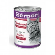Gemon Cat Sterilised Chunkies with Beef 415 g