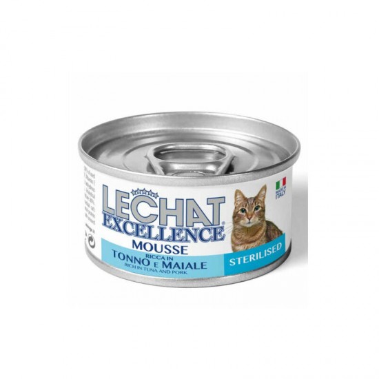 LeChat Cat Excellence Mousse Sterilised Rich in Tuna and Pork 85 g