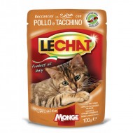  LeChat Cat Pouch Adult Chunkies with Chicken and Turkey 100 g