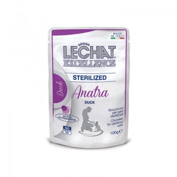 LECHAT Excellence Wet Sterilized with duck 100 g - konservi kaķiem