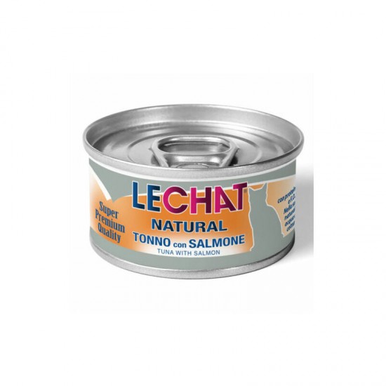 LeChat Natural Tuna with Salmon 80 g - konservi kaķiem