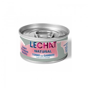 LeChat Natural Tuna with Shrimp 80 g - konservi kaķiem
