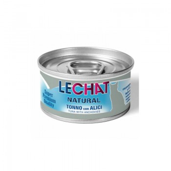 LeChat Natural Tuna with Whitebait 80 g - konservi kaķiem