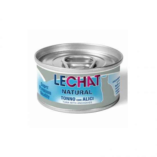 LeChat Natural Tuna with Whitebait 80 g - konservi kaķiem