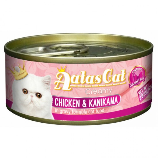 Aatas Cat Creamy Chicken&Kanikama 80g - konservi kaķiem
