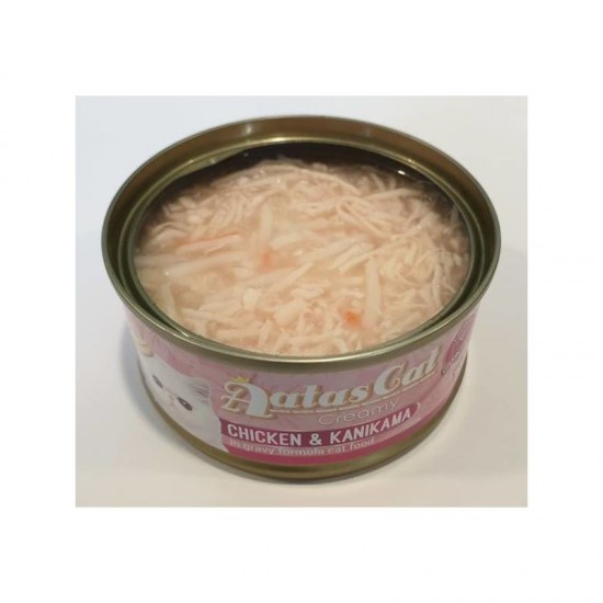 Aatas Cat Creamy Chicken&Kanikama 80g - konservi kaķiem