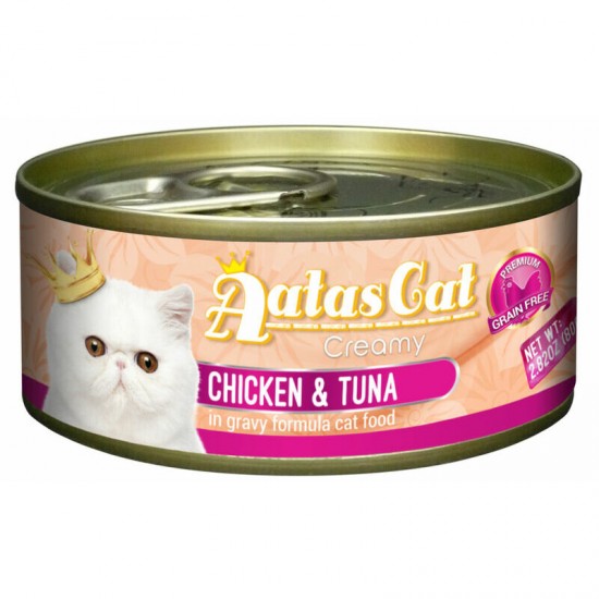 Aatas Cat Creamy Chicken&Tuna 80g - konservi kaķiem