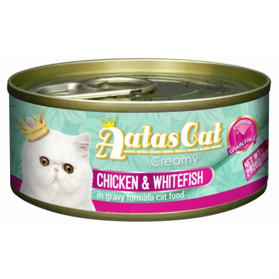 Aatas Cat Creamy Chicken&Whitefish 80g - konservi kaķiem