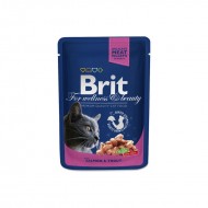 Brit Premium Cat Pouch Salmon & Trout 100 g konservi kaķiem