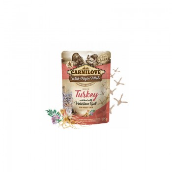 Carnilove Cat Pouch Turkey Valeriana 85g mitrā barība kaķiem